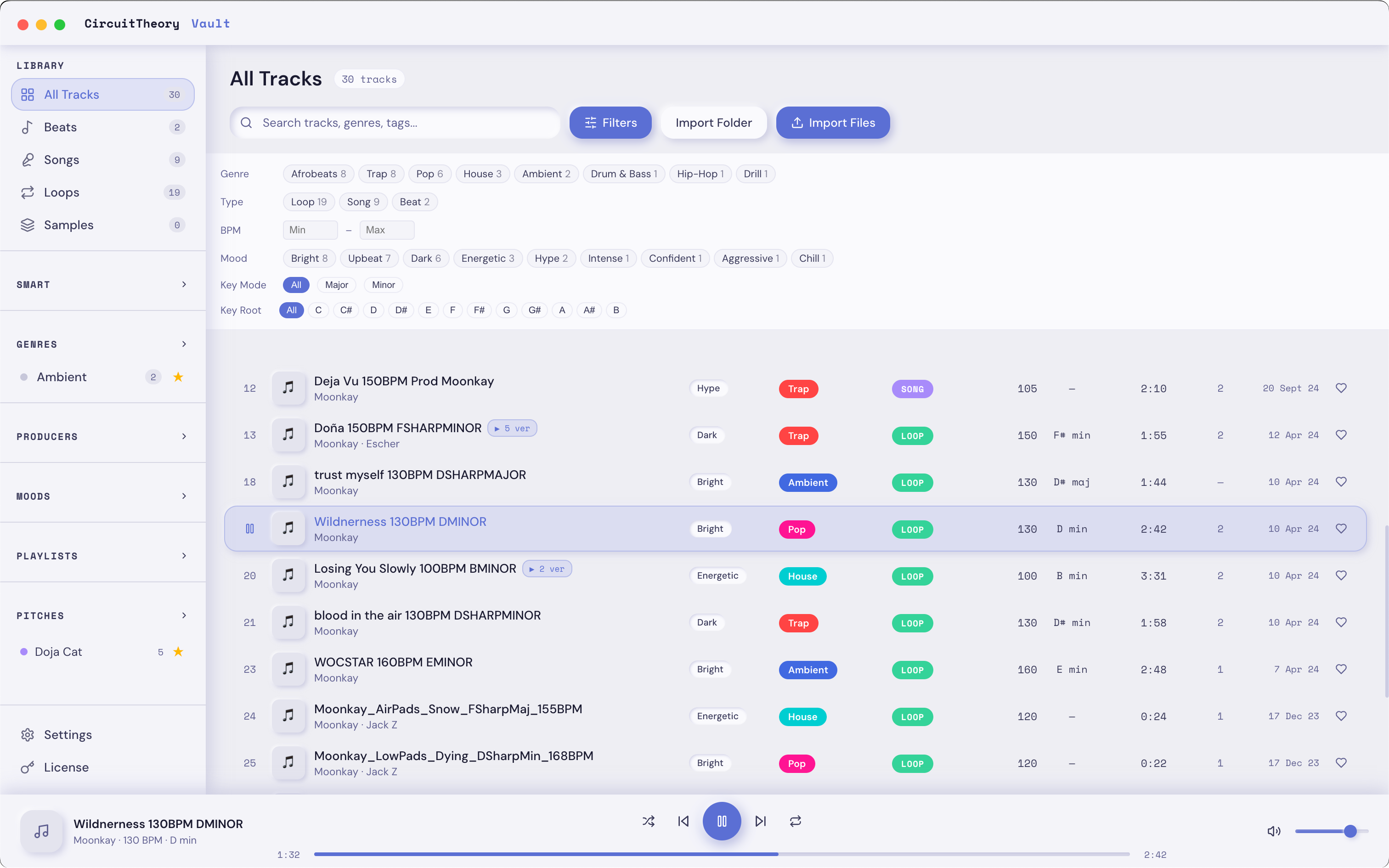 CircuitTheory Vault — music library manager